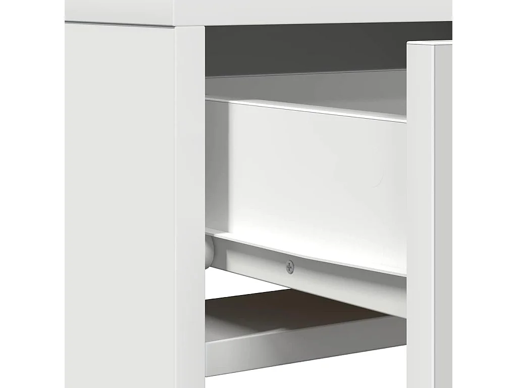 Witte kaptafel 50 x 41 x 140 cm van bewerkt hout