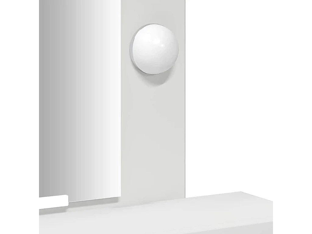 Witte kaptafel 50 x 41 x 140 cm van bewerkt hout