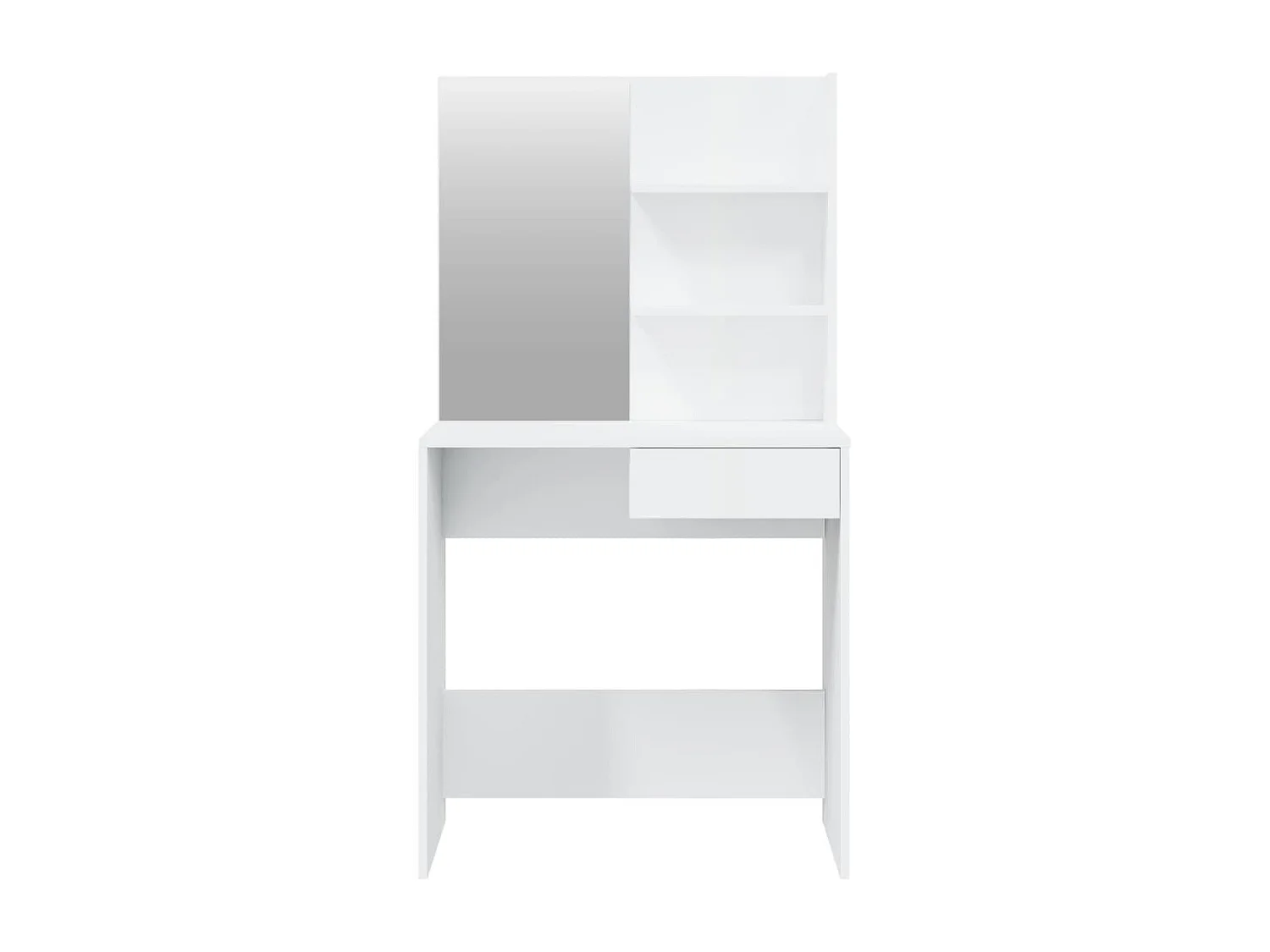 Set da toeletta Bianco lucido 74,5x40x141 cm