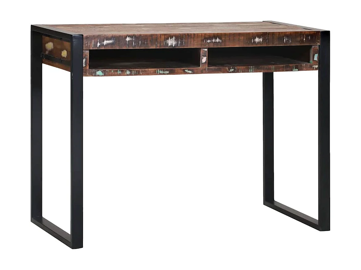 Coiffeuse avec étagère Multicolore Bois massif de récupération