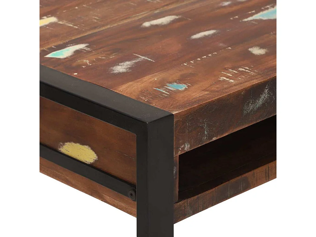 Coiffeuse avec étagère Multicolore Bois massif de récupération