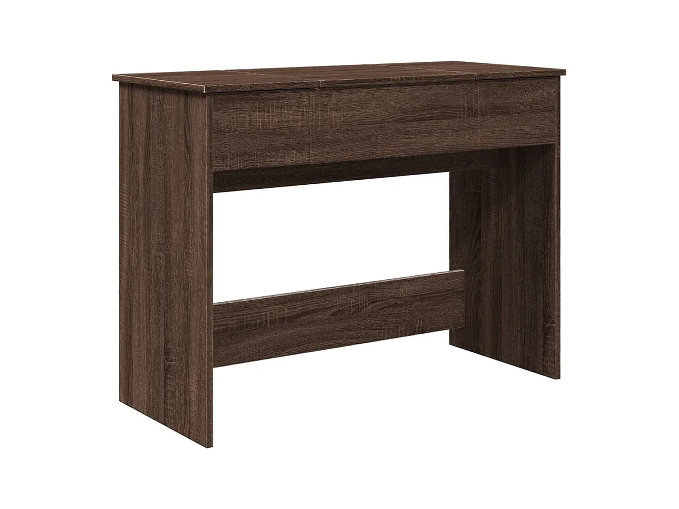 Coiffeuse avec miroir chêne marron 100x45x76 cm