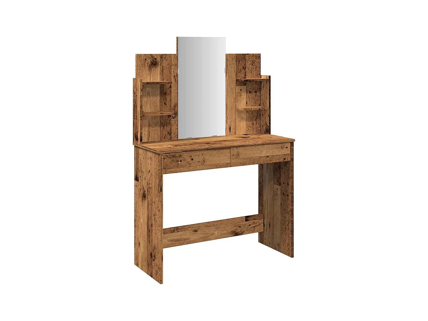 Coiffeuse avec miroir vieux bois 96x39x142 cm