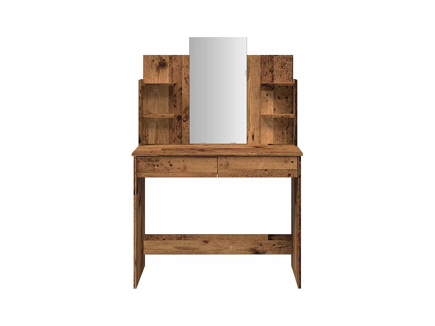 Coiffeuse avec miroir vieux bois 96x39x142 cm