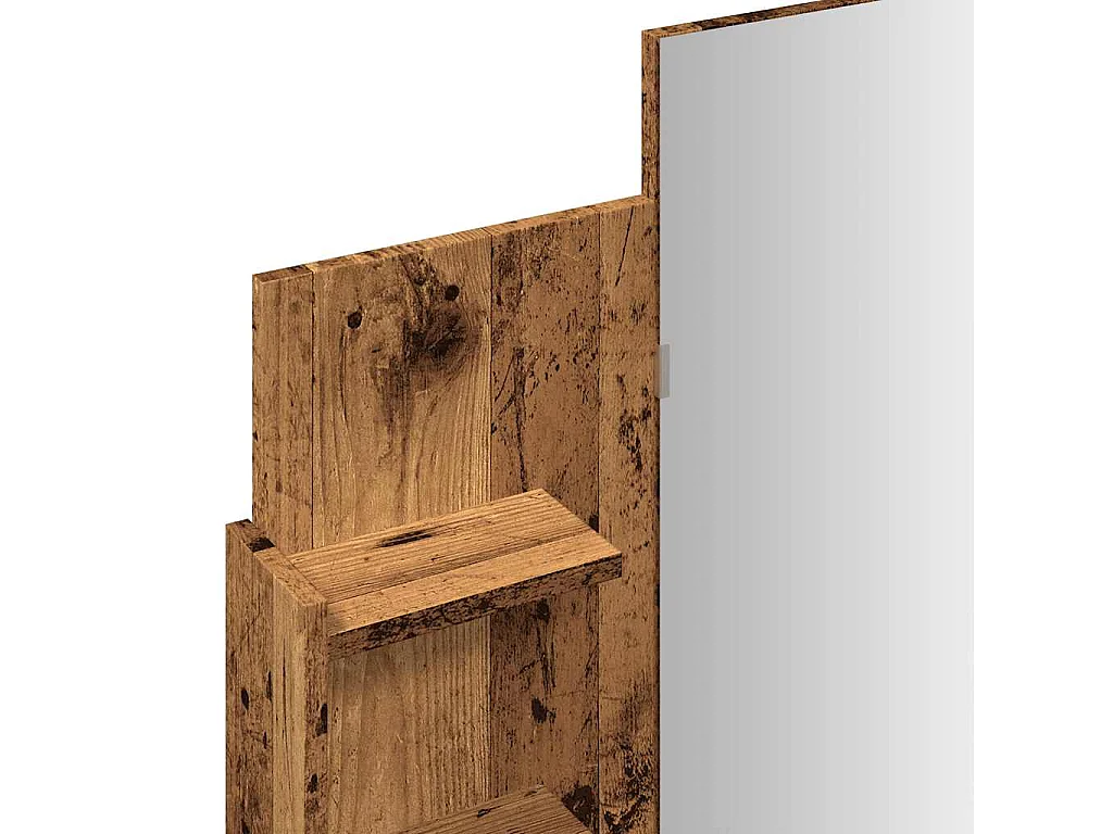 Coiffeuse avec miroir vieux bois 96x39x142 cm