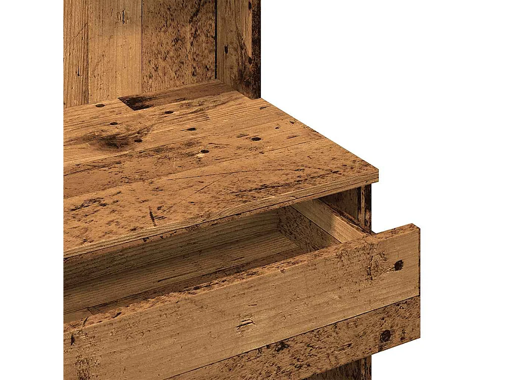 Coiffeuse avec miroir vieux bois 96x39x142 cm