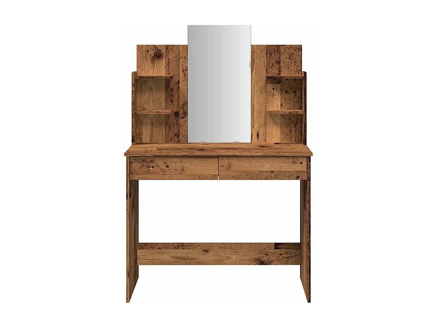 Coiffeuse avec miroir vieux bois 96x39x142 cm