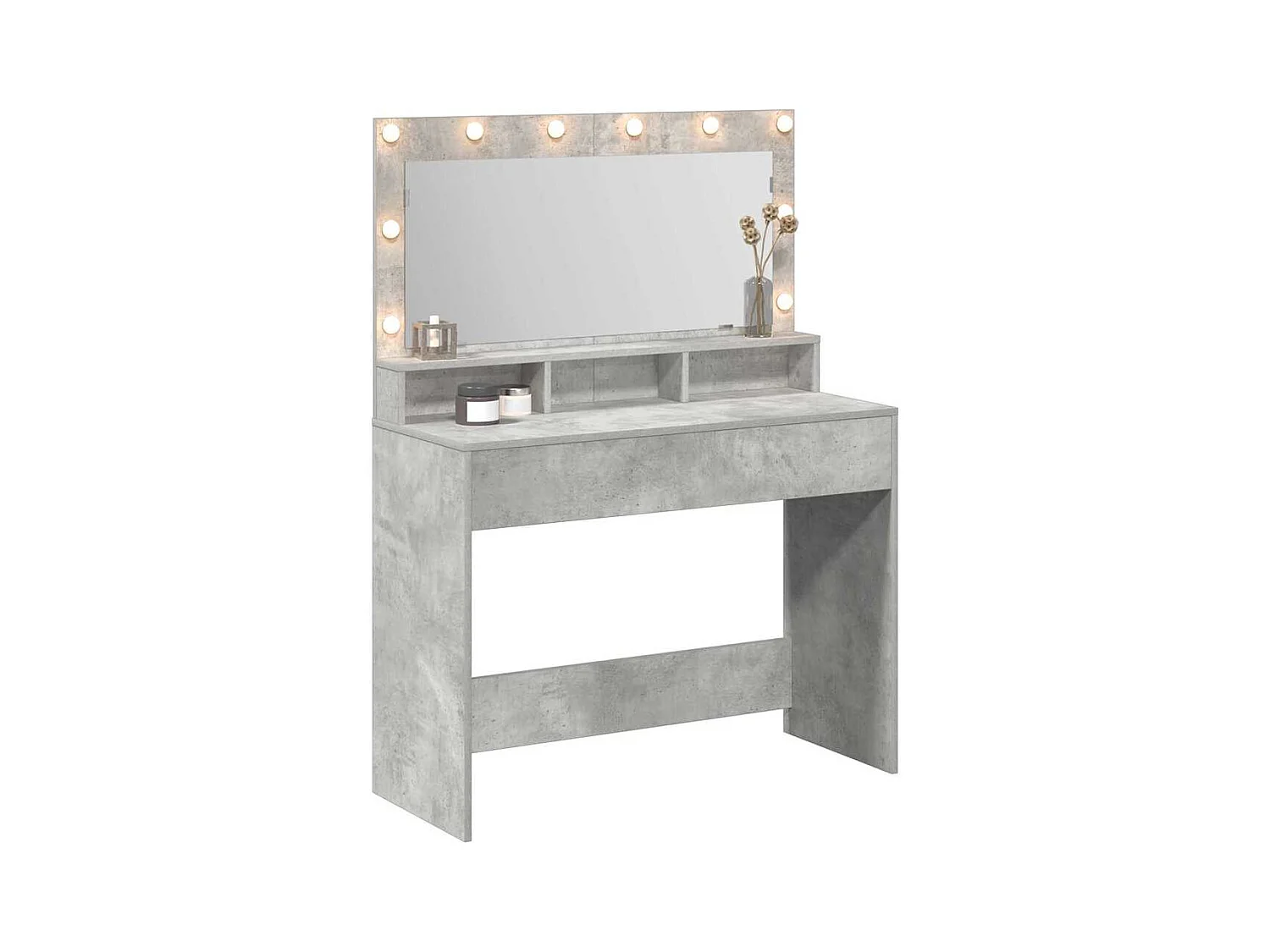 Coiffeuse Gris béton 100 x 41 x 135 cm Bois d'ingénierie