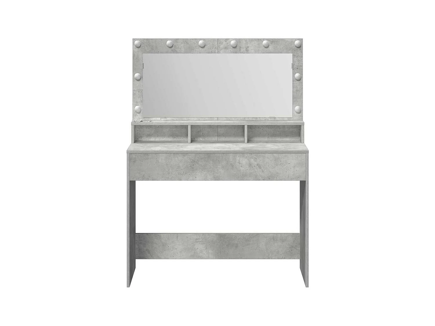 Coiffeuse Gris béton 100 x 41 x 135 cm Bois d'ingénierie