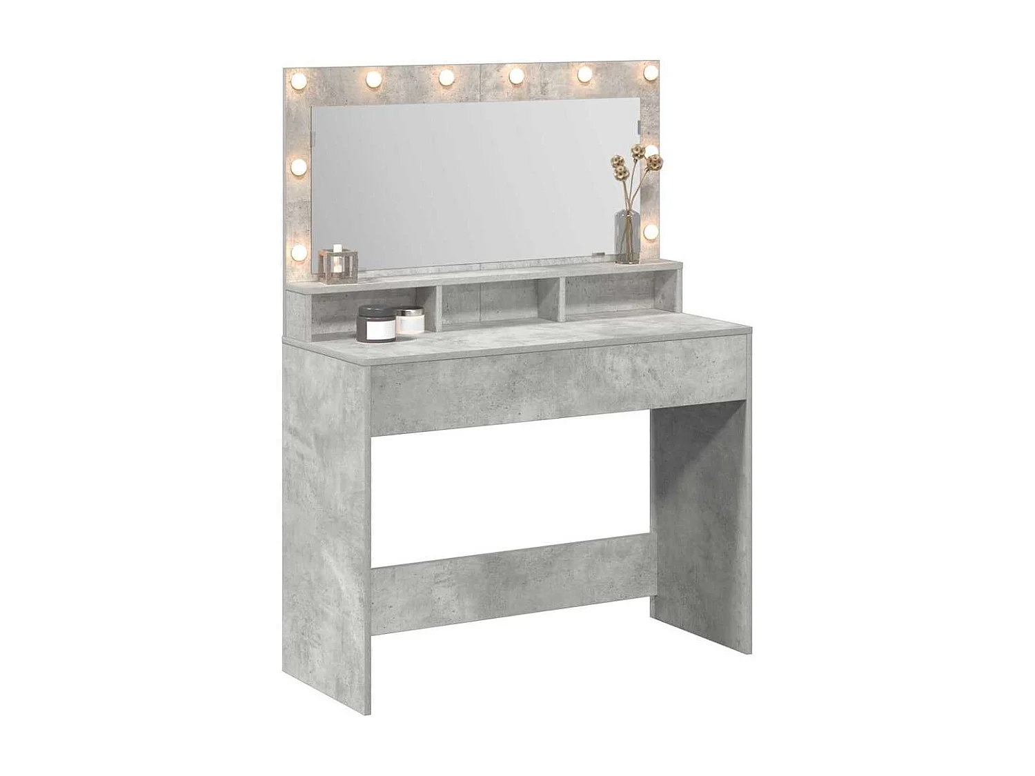 Coiffeuse Gris béton 100 x 41 x 135 cm Bois d'ingénierie