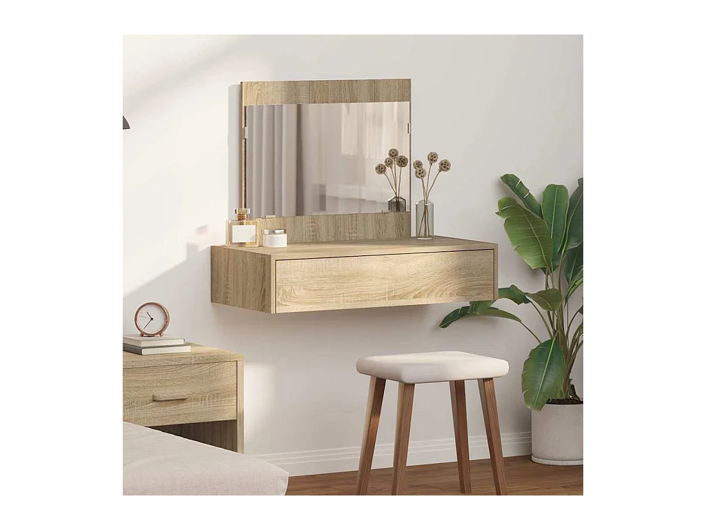 Table de Toilette Marron 83 x 40 x 70 cm Bois d'ingénierie