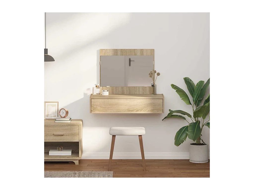 Table de Toilette Marron 83 x 40 x 70 cm Bois d'ingénierie