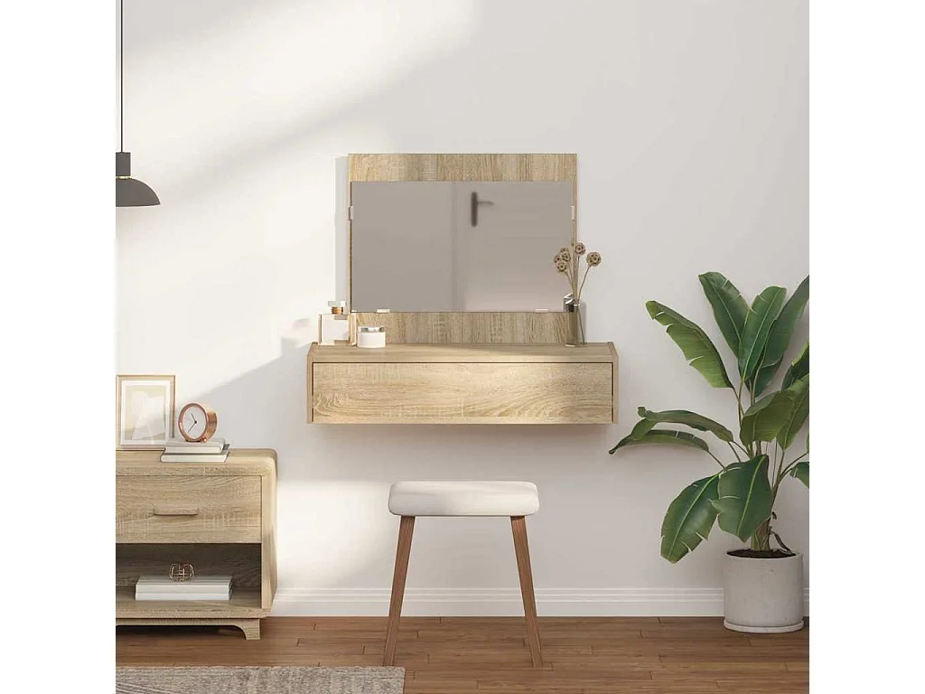 Table de Toilette Marron 83 x 40 x 70 cm Bois d'ingénierie