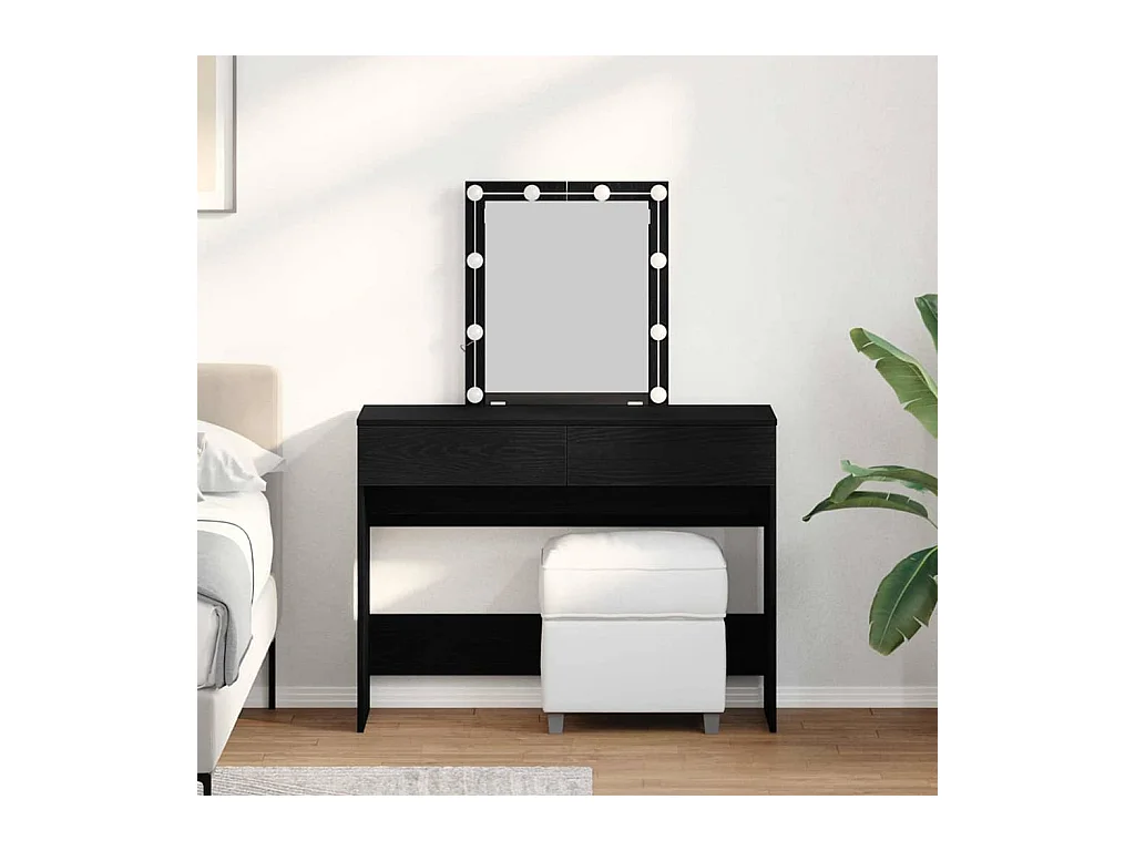 Coiffeuse Chêne noir 100 x 40 x 130 cm Bois d'ingénierie