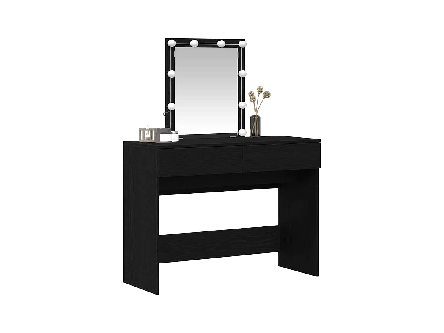 Coiffeuse Chêne noir 100 x 40 x 130 cm Bois d'ingénierie