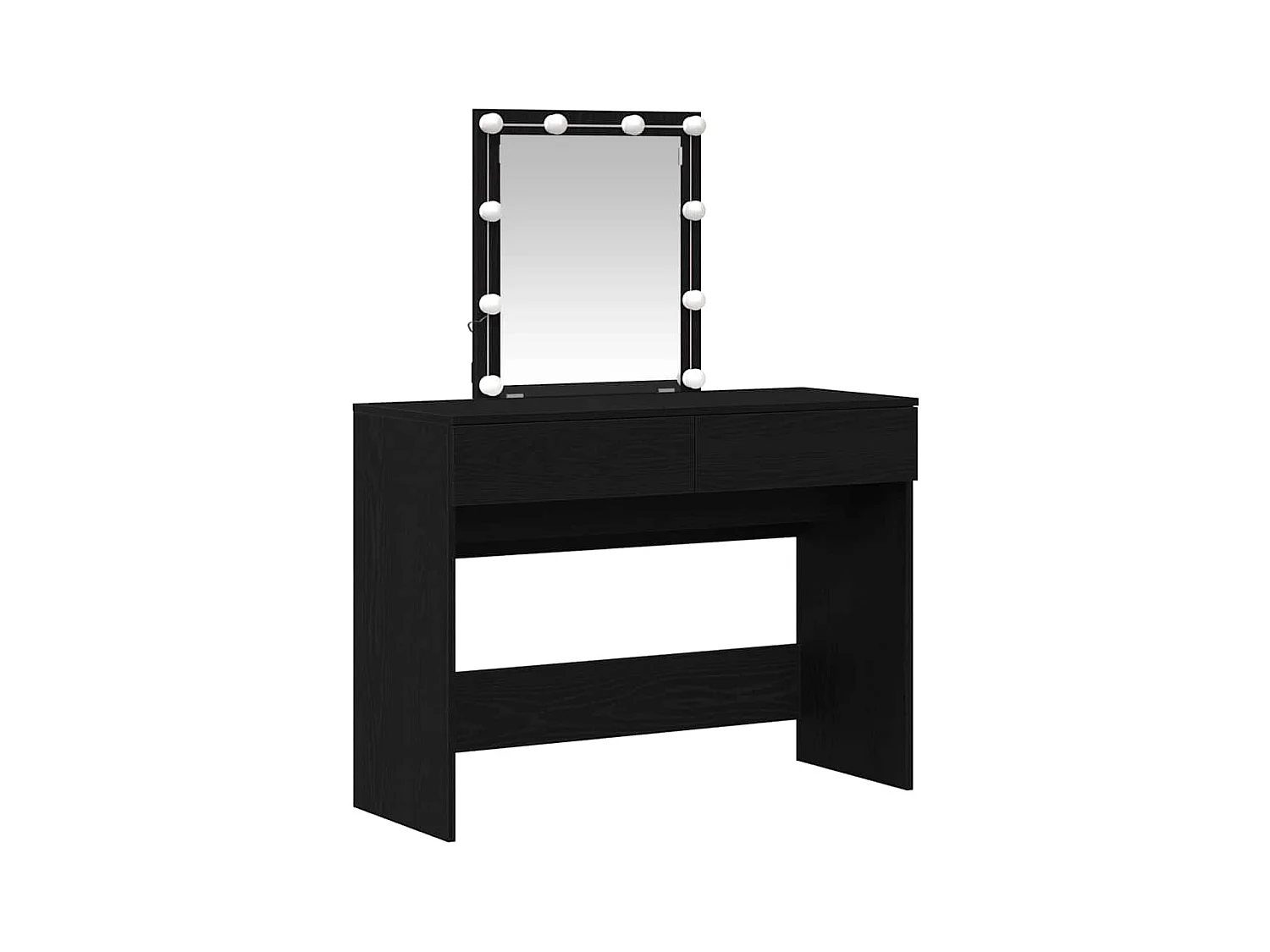 Coiffeuse Chêne noir 100 x 40 x 130 cm Bois d'ingénierie