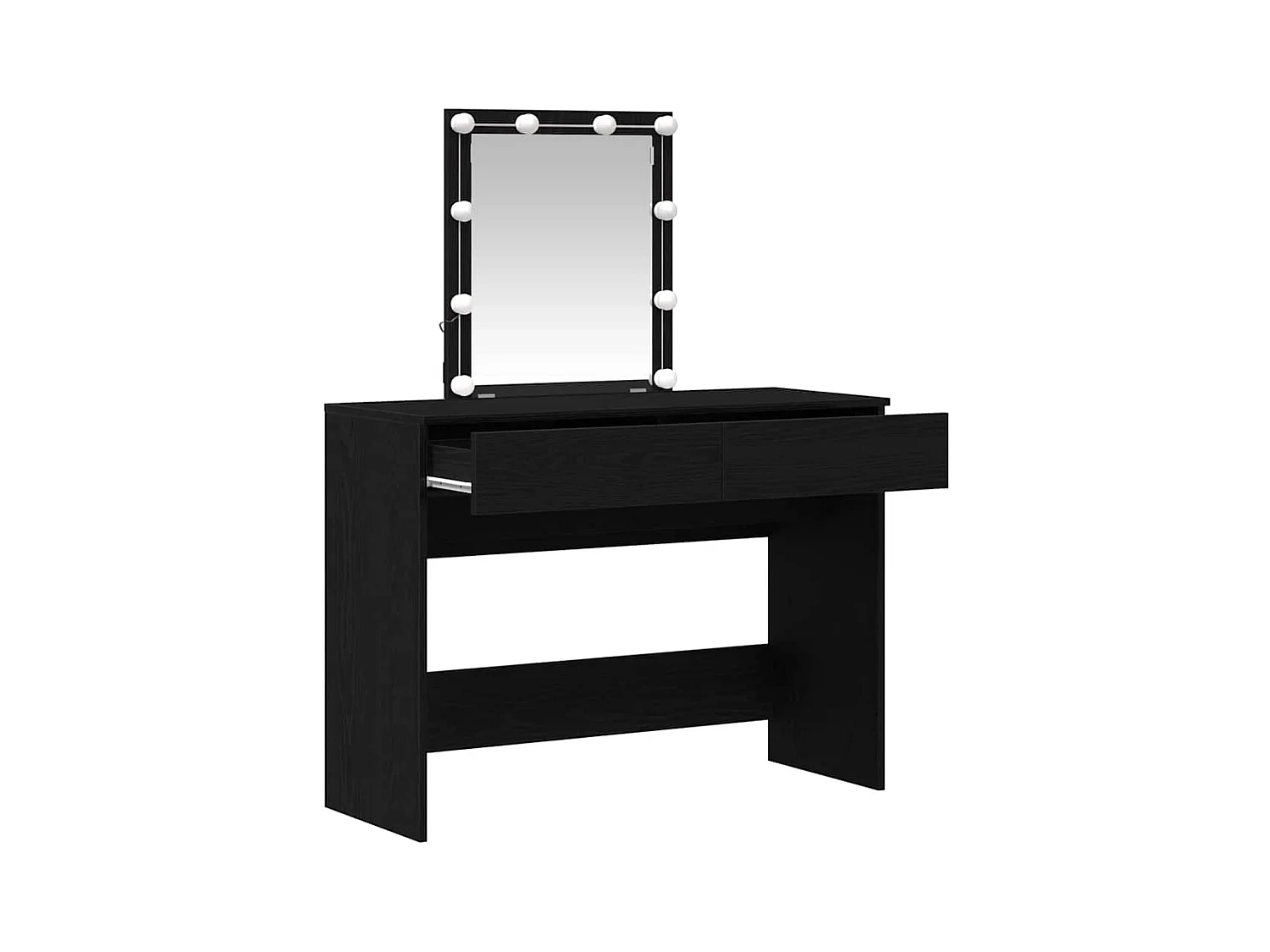 Coiffeuse Chêne noir 100 x 40 x 130 cm Bois d'ingénierie