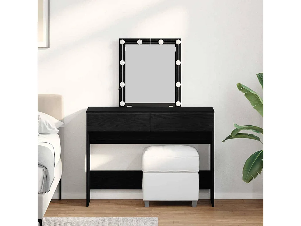 Coiffeuse Chêne noir 100 x 40 x 130 cm Bois d'ingénierie