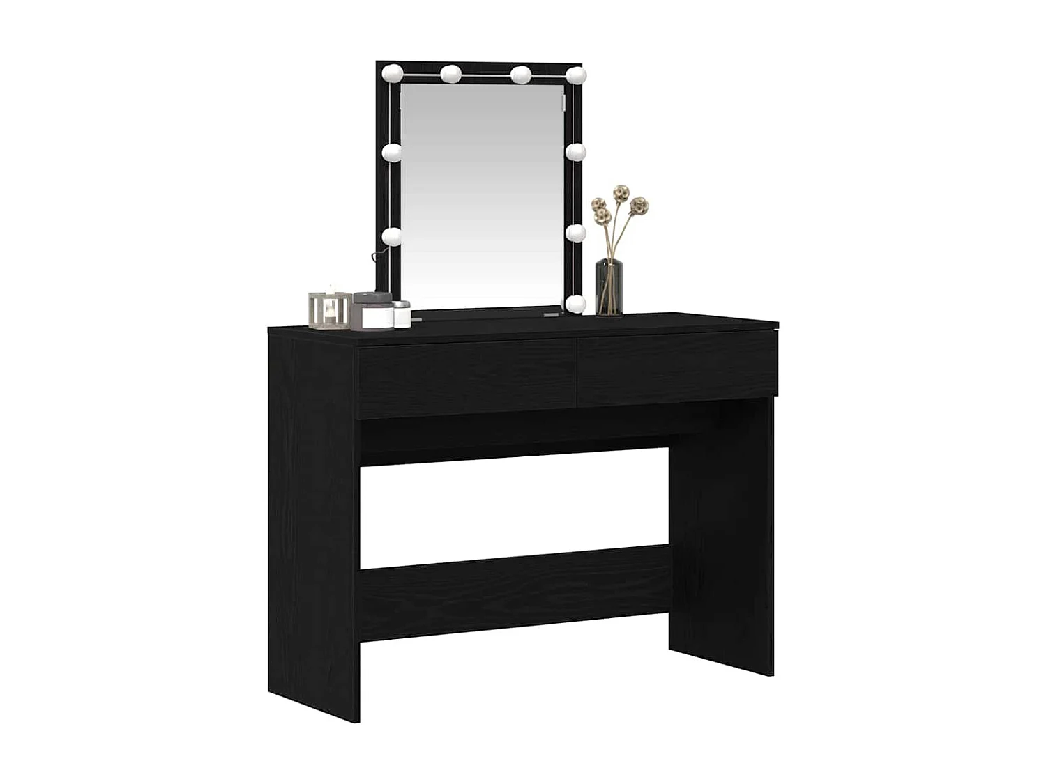 Coiffeuse Chêne noir 100 x 40 x 130 cm Bois d'ingénierie