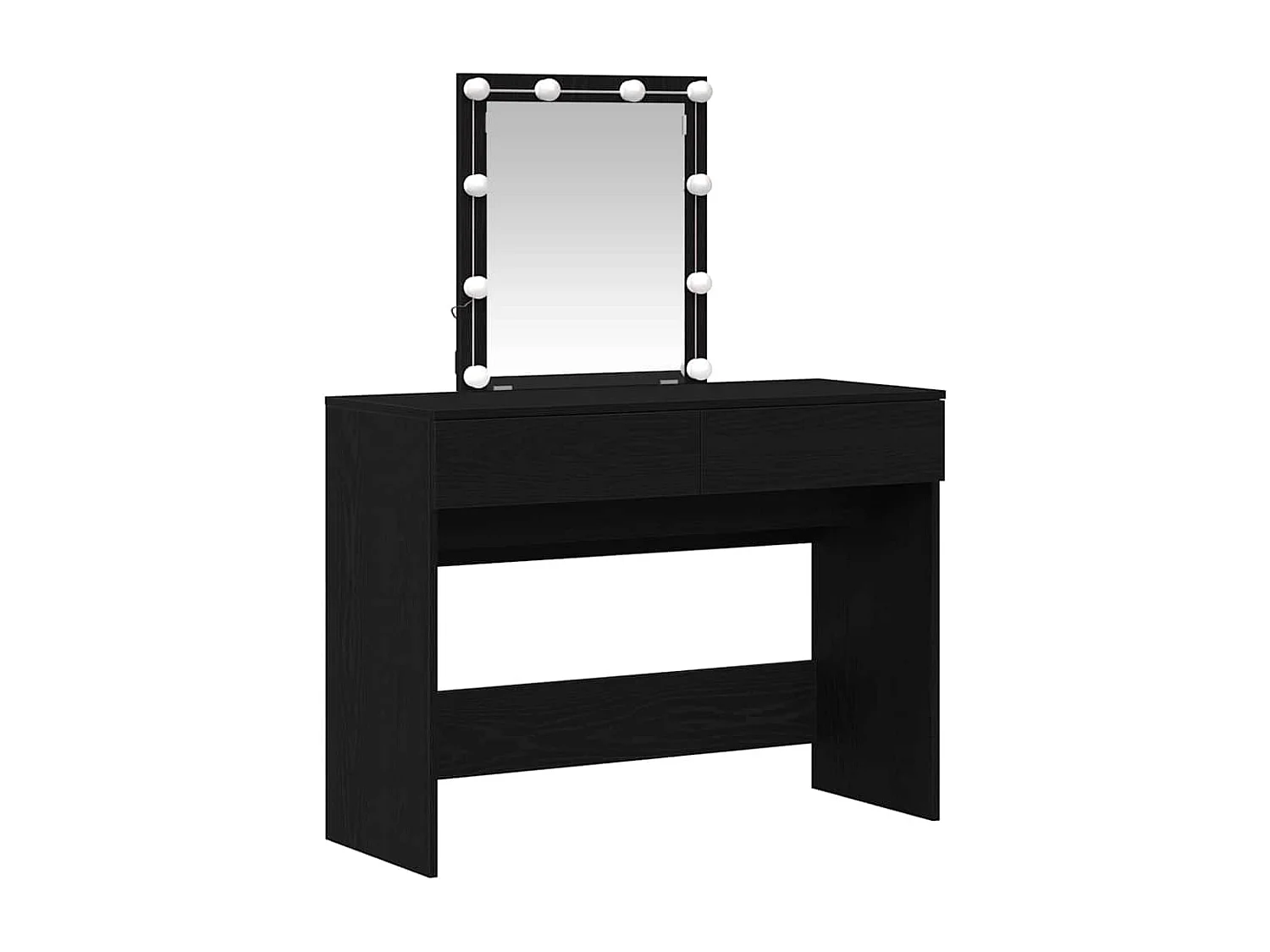 Coiffeuse Chêne noir 100 x 40 x 130 cm Bois d'ingénierie