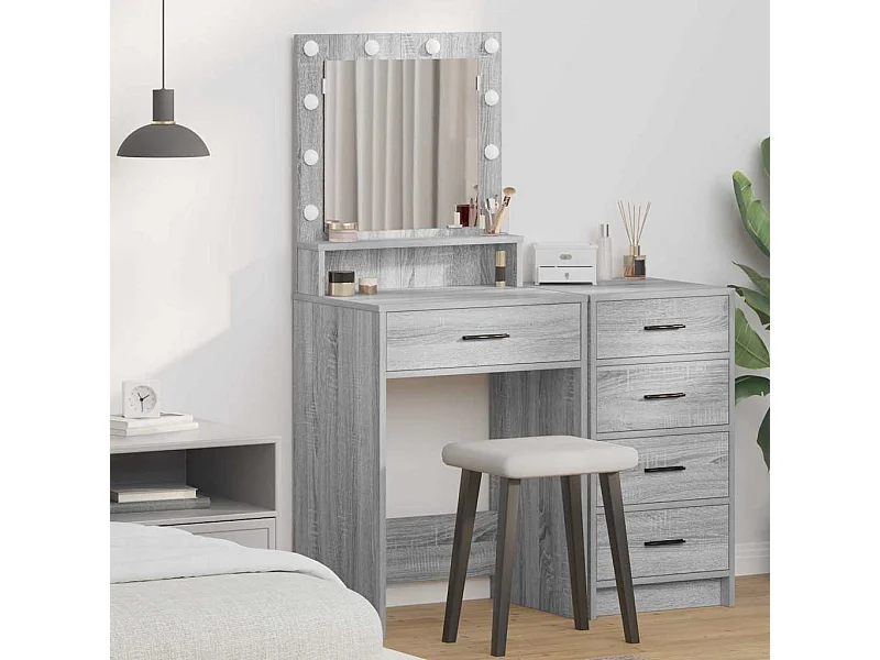 Coiffeuse Sonoma gris 50 x 41 x 135 cm Bois d'ingénierie