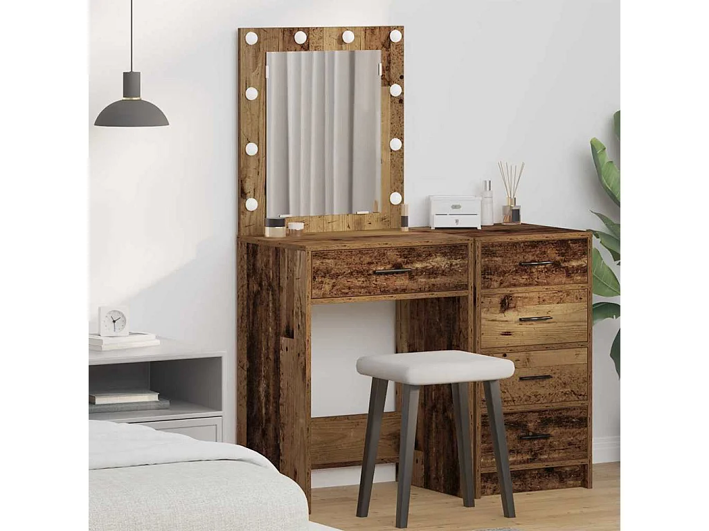 Coiffeuse Bois Ancien 50 x 41 x 135 cm Bois d'ingénierie