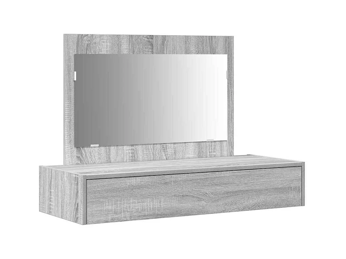 Table de Toilette Gris 100 x 40 x 70 cm Bois d'ingénierie