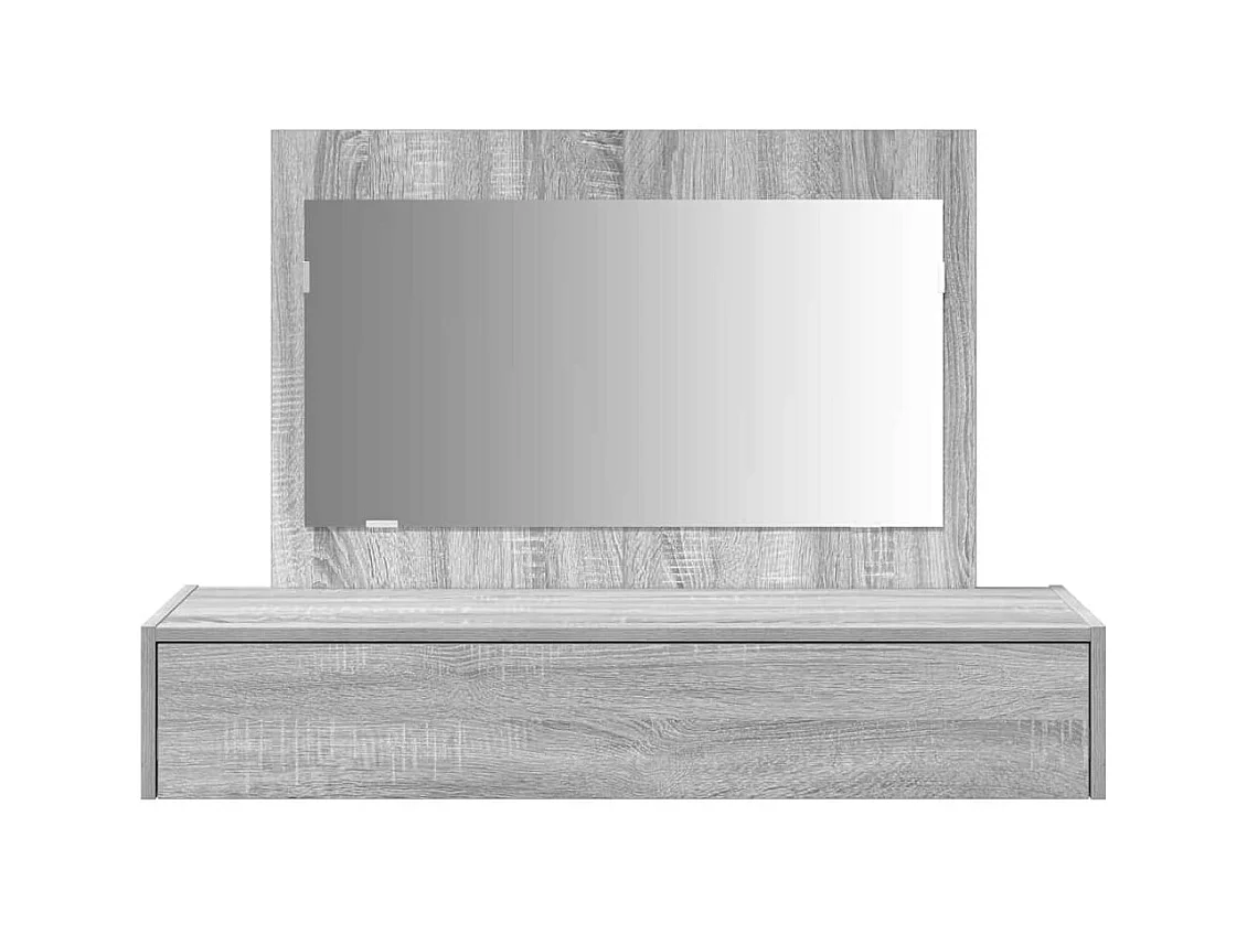 Table de Toilette Gris 100 x 40 x 70 cm Bois d'ingénierie