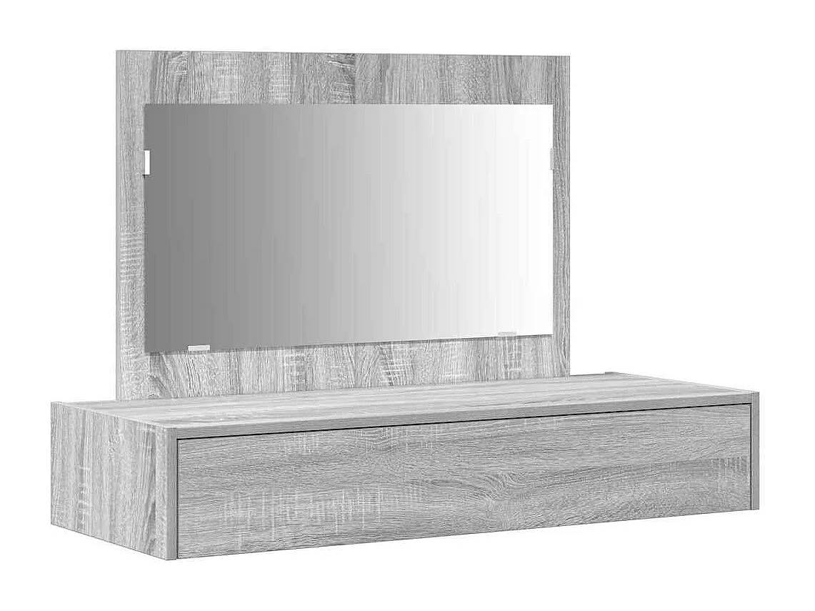 Table de Toilette Gris 100 x 40 x 70 cm Bois d'ingénierie