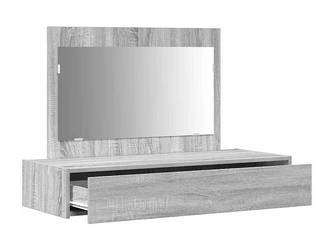 Table de Toilette Gris 100 x 40 x 70 cm Bois d'ingénierie