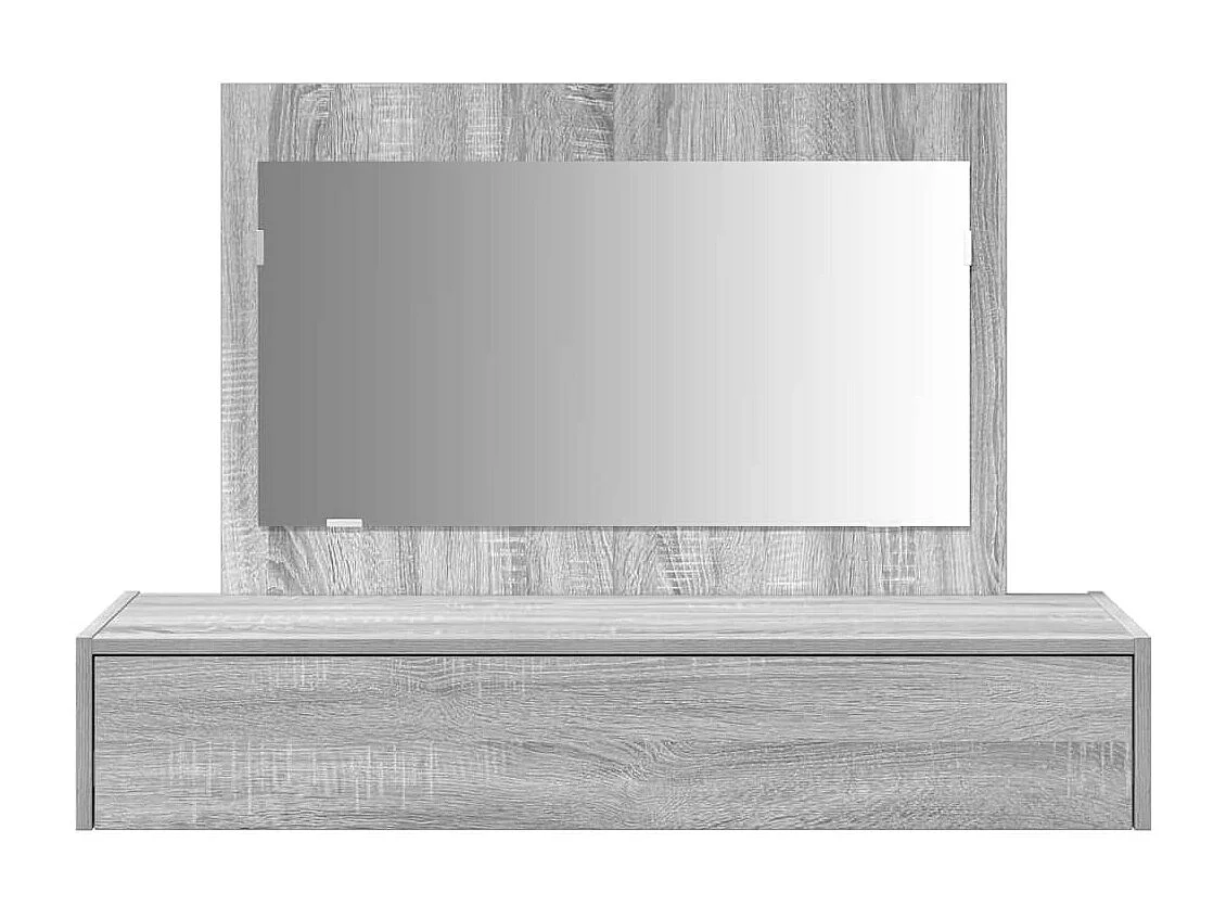 Table de Toilette Gris 100 x 40 x 70 cm Bois d'ingénierie