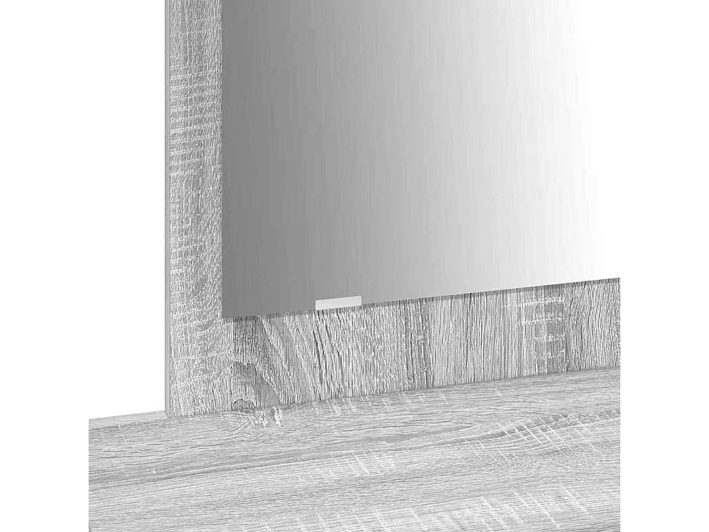 Table de Toilette Gris 100 x 40 x 70 cm Bois d'ingénierie