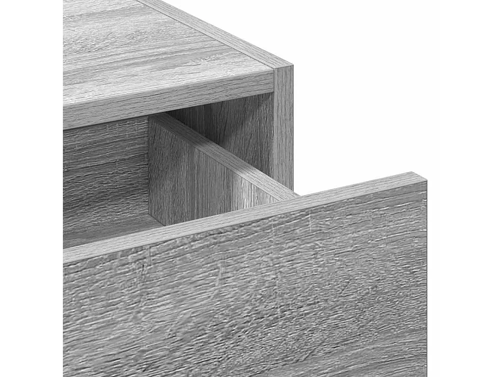 Table de Toilette Gris 100 x 40 x 70 cm Bois d'ingénierie