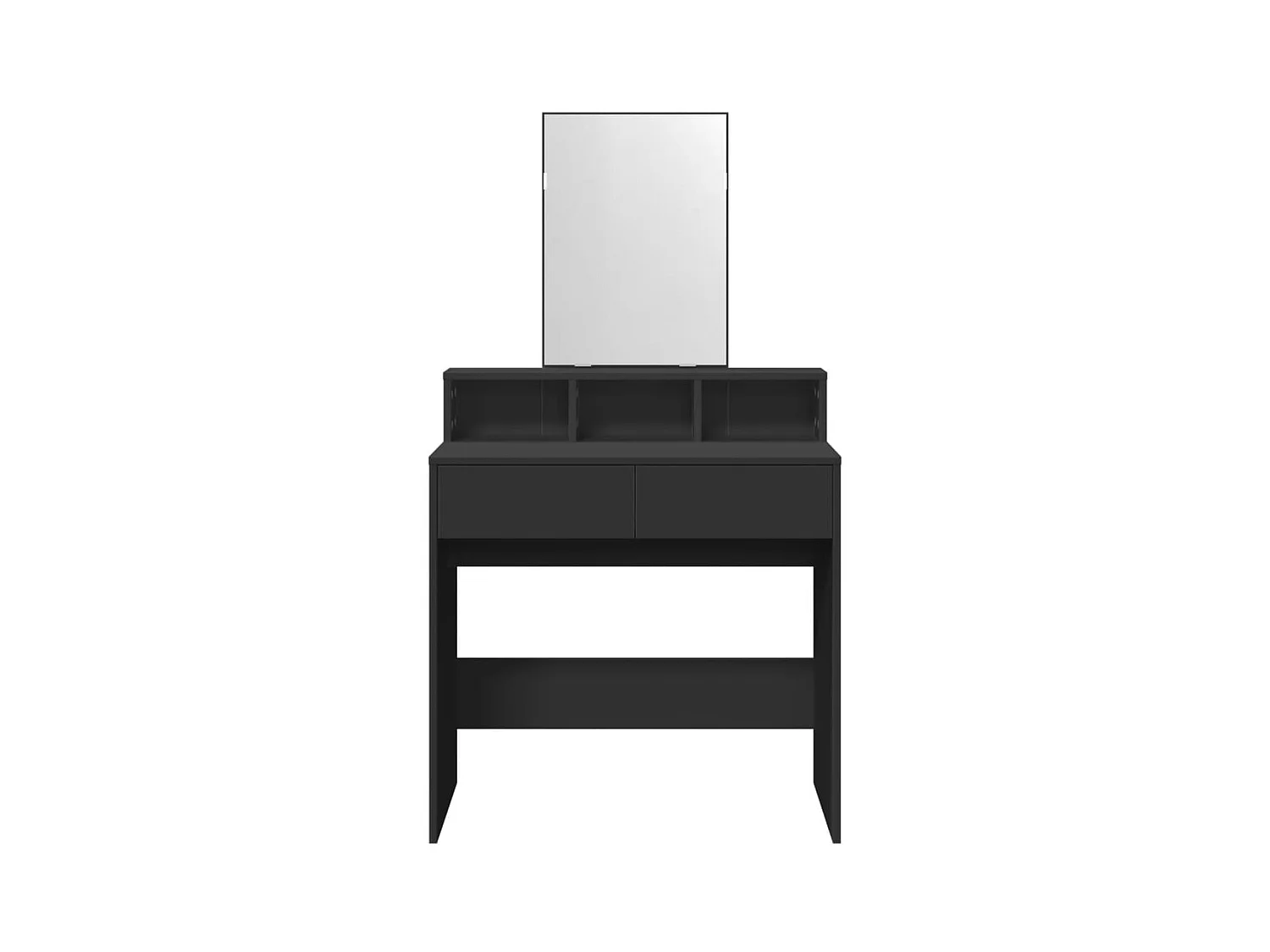 Kaptafel met zwarte spiegel 80x41x144,5 cm