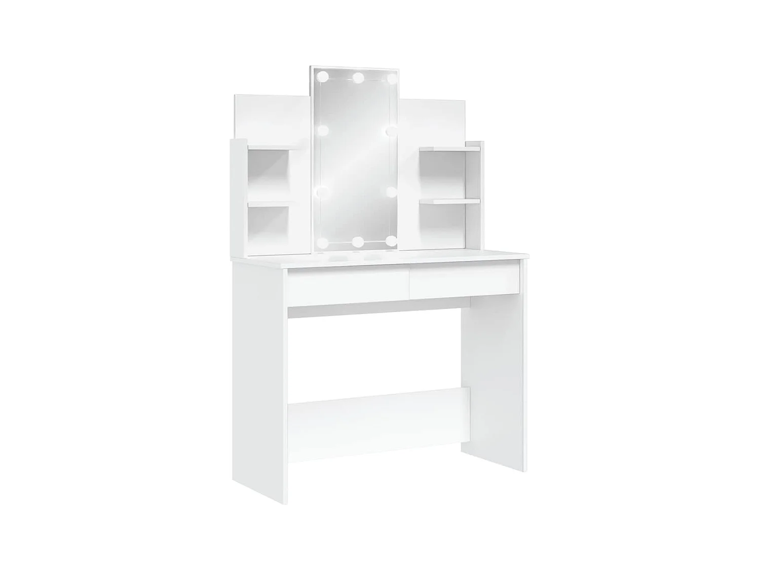 Toletta con luci LED bianca 96x40x142 cm