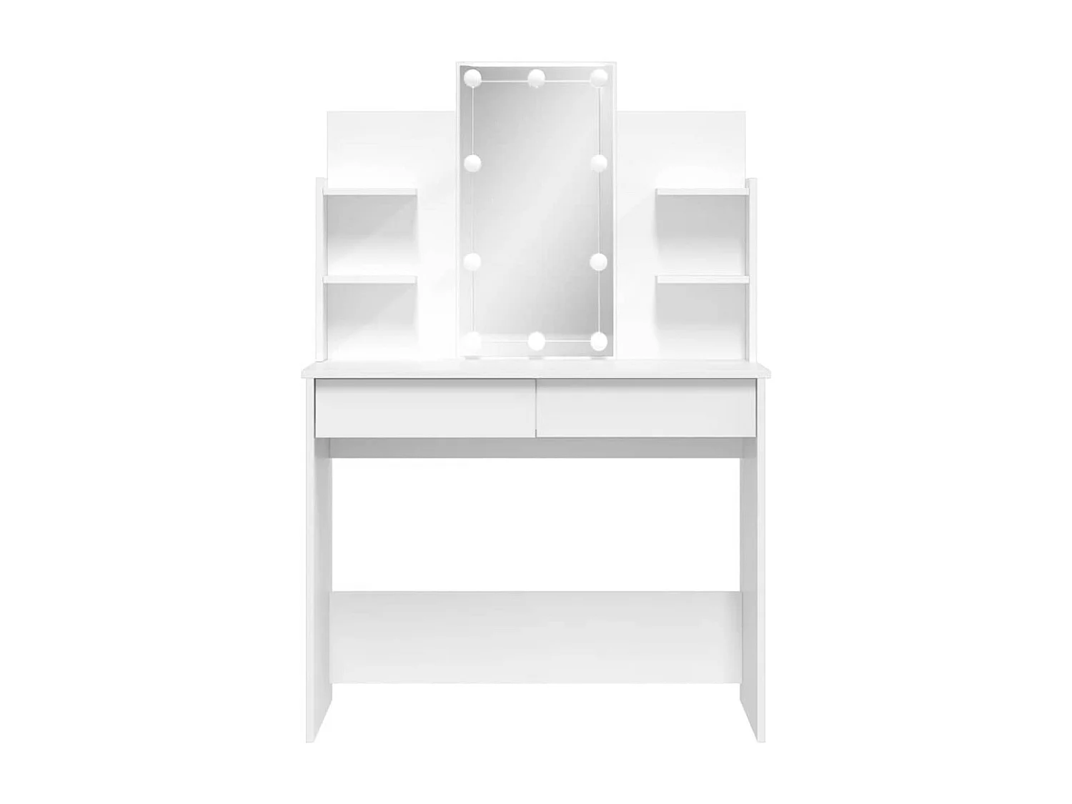 Toletta con luci LED bianca 96x40x142 cm