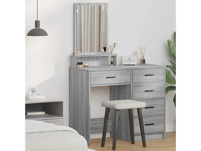 Coiffeuse Sonoma gris 50 x 41 x 140 cm Bois d'ingénierie