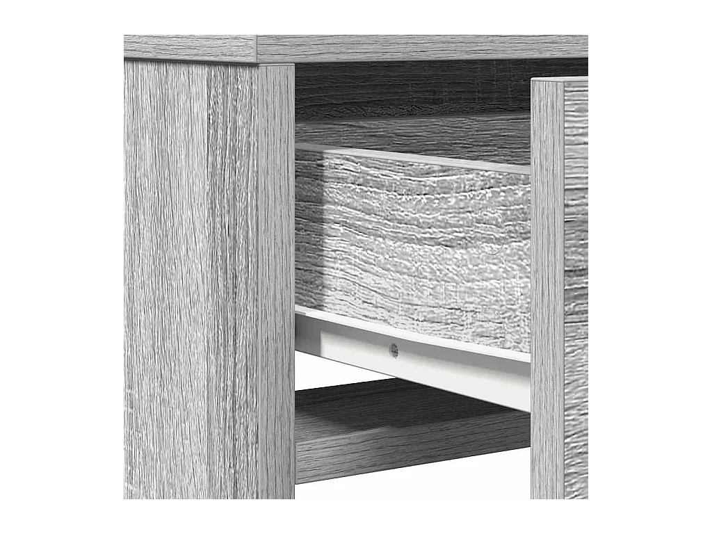 Coiffeuse Sonoma gris 50 x 41 x 140 cm Bois d'ingénierie