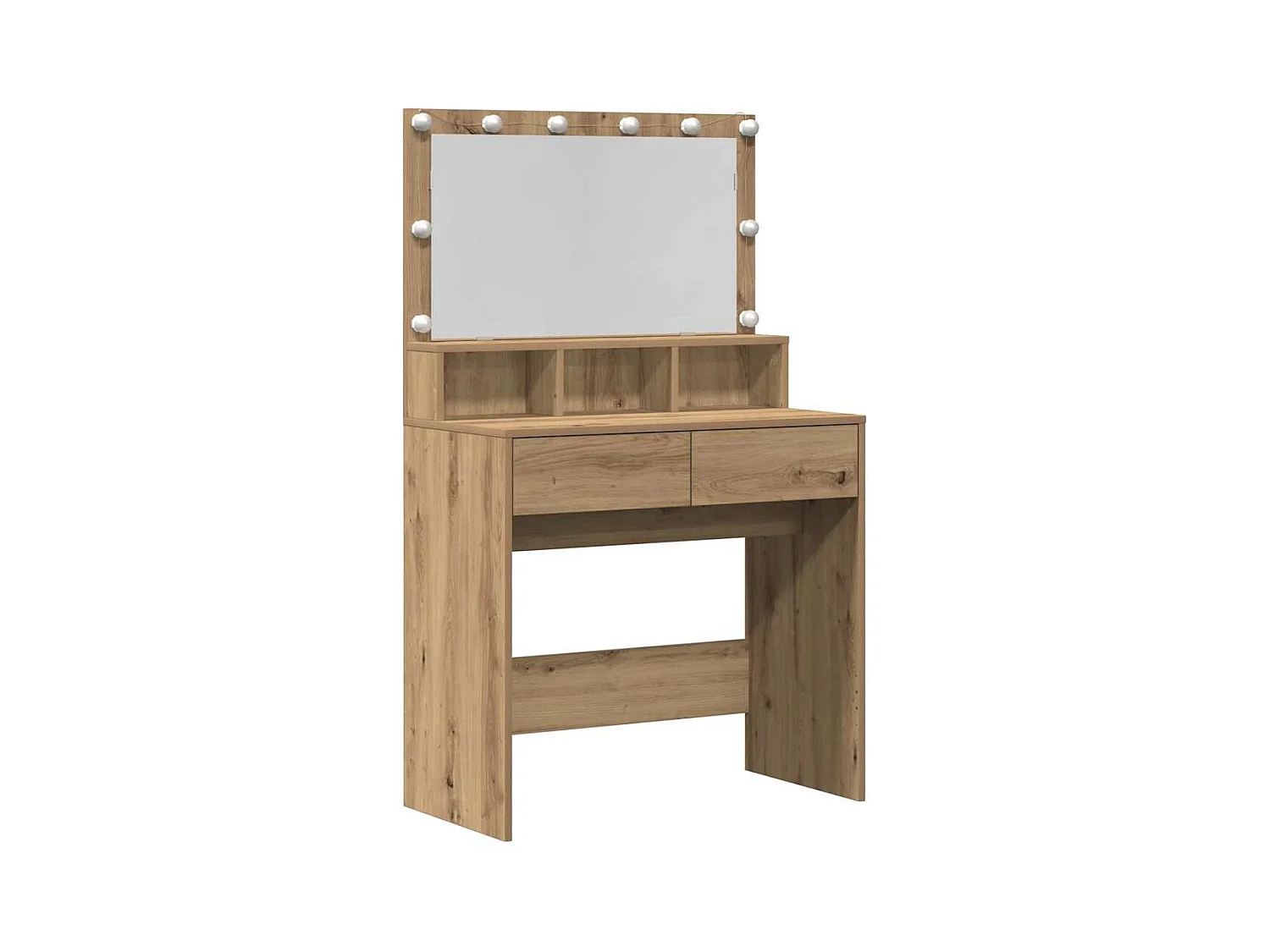 Table de Toilette chêne artisanal 80 x 41 x 134.5 cm