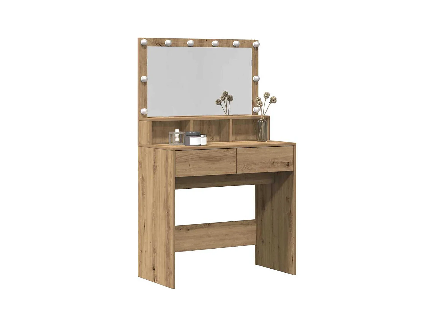 Table de Toilette chêne artisanal 80 x 41 x 134.5 cm