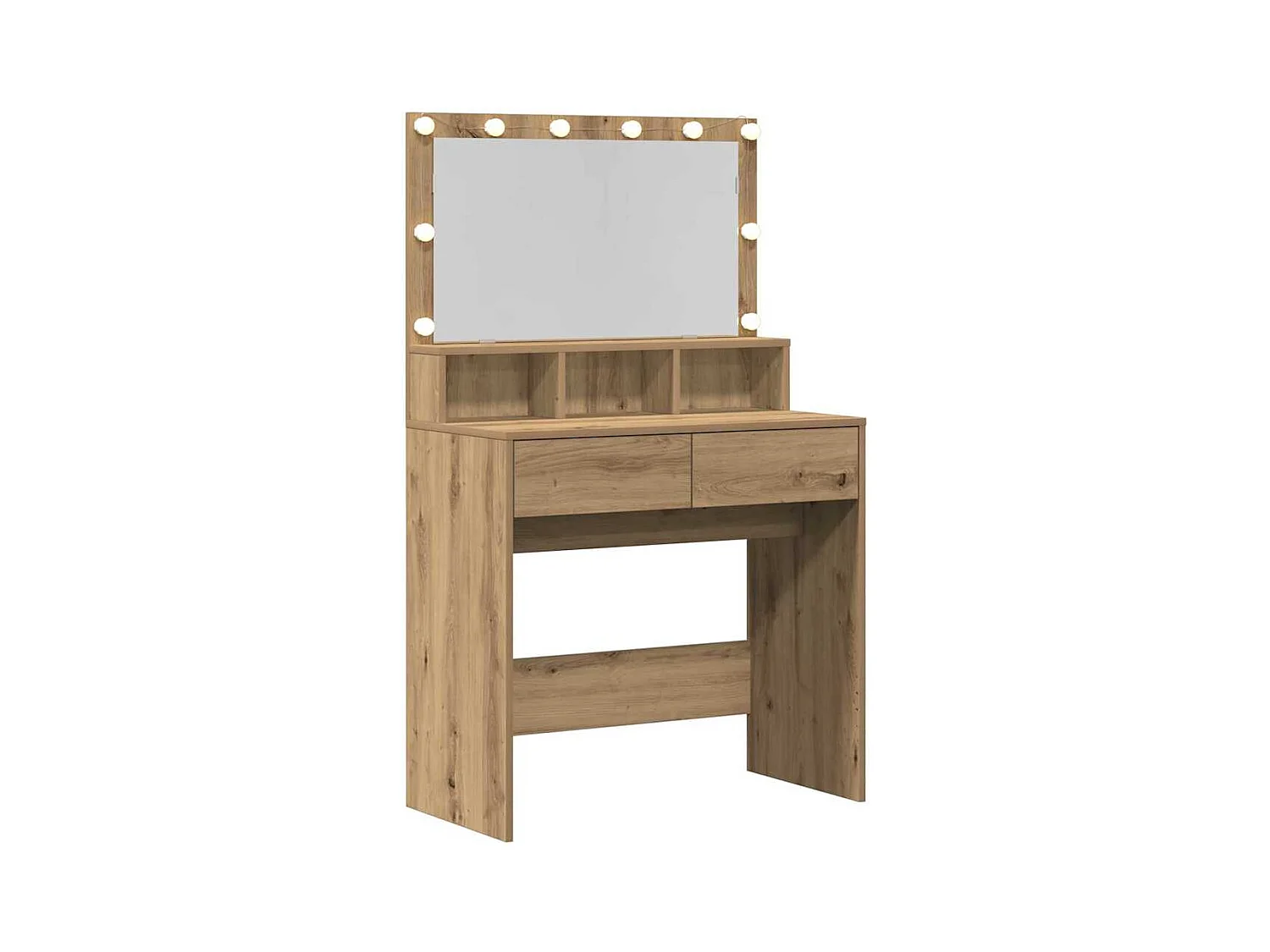 Table de Toilette chêne artisanal 80 x 41 x 134.5 cm