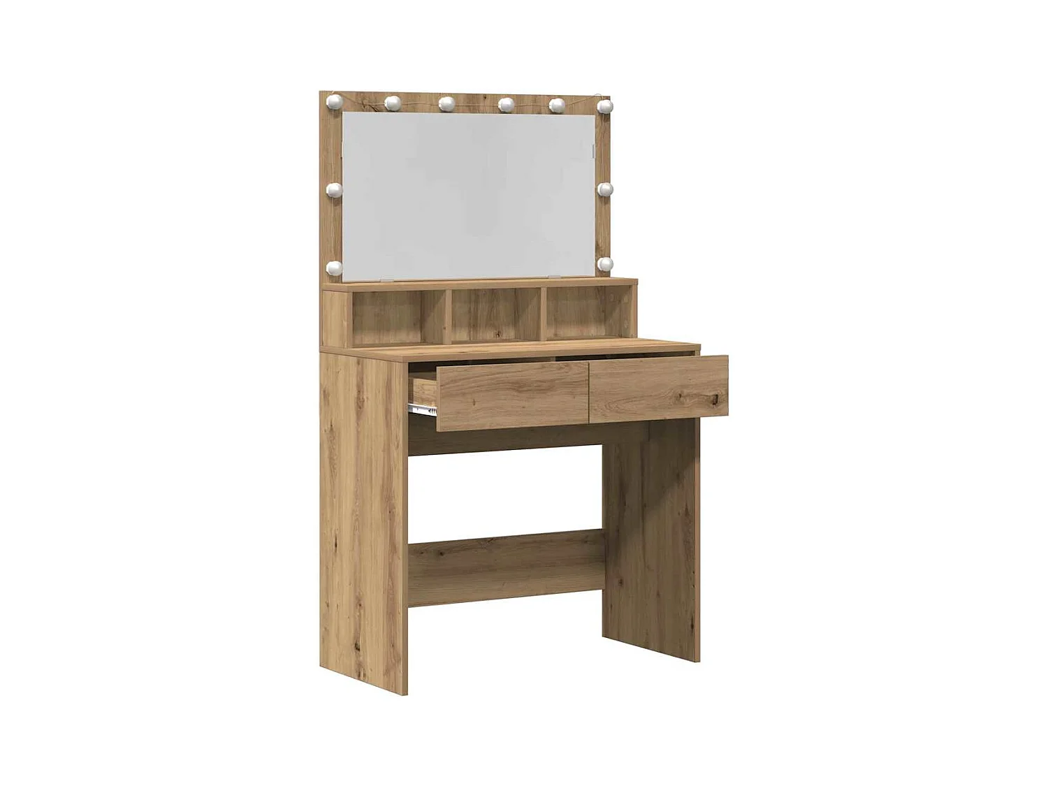 Table de Toilette chêne artisanal 80 x 41 x 134.5 cm