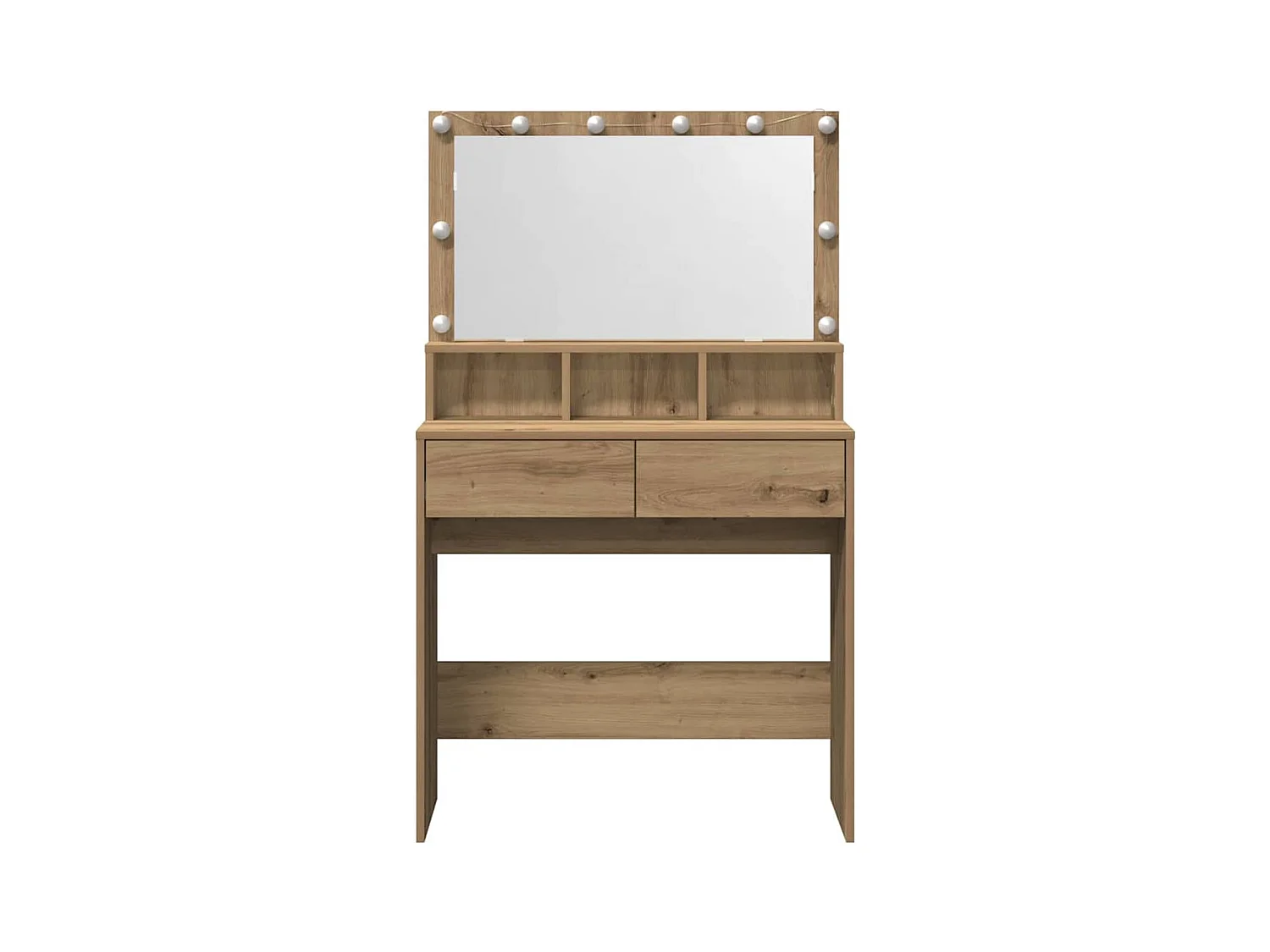 Table de Toilette chêne artisanal 80 x 41 x 134.5 cm