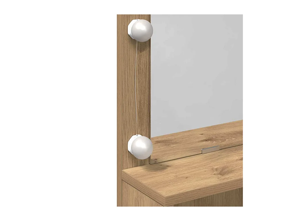 Table de Toilette chêne artisanal 80 x 41 x 134.5 cm