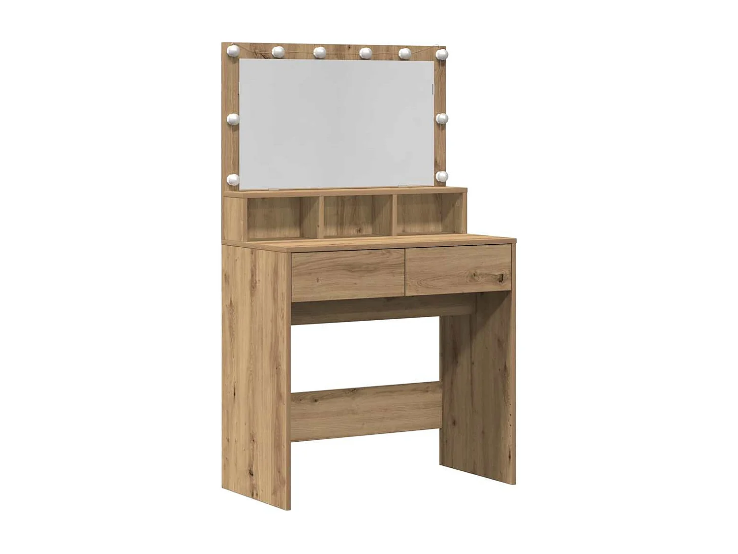 Table de Toilette chêne artisanal 80 x 41 x 134.5 cm