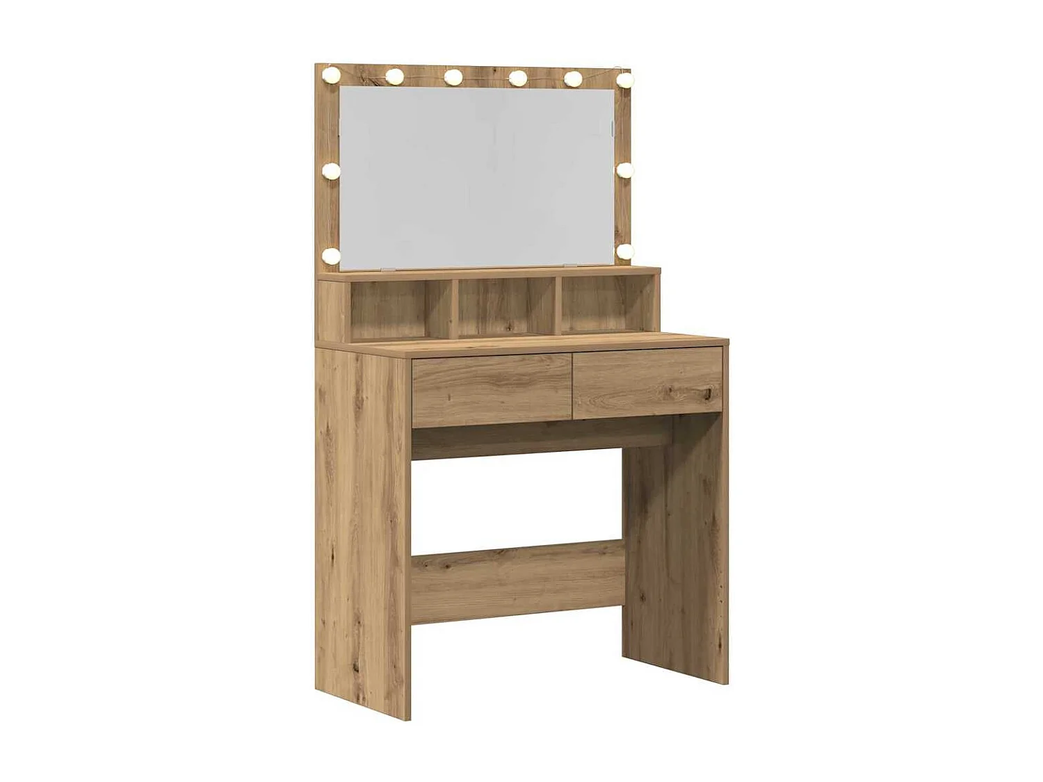 Table de Toilette chêne artisanal 80 x 41 x 134.5 cm