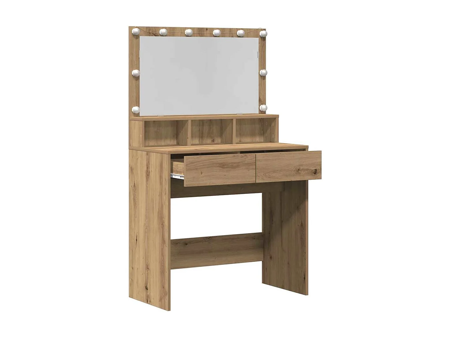 Table de Toilette chêne artisanal 80 x 41 x 134.5 cm