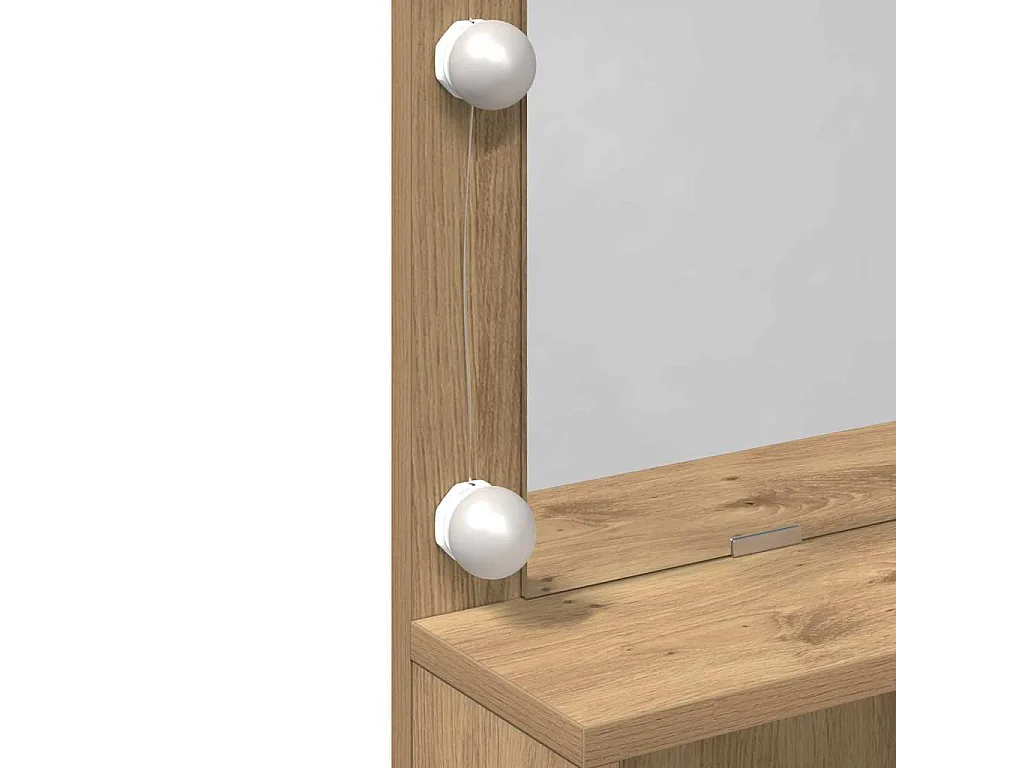 Table de Toilette chêne artisanal 80 x 41 x 134.5 cm