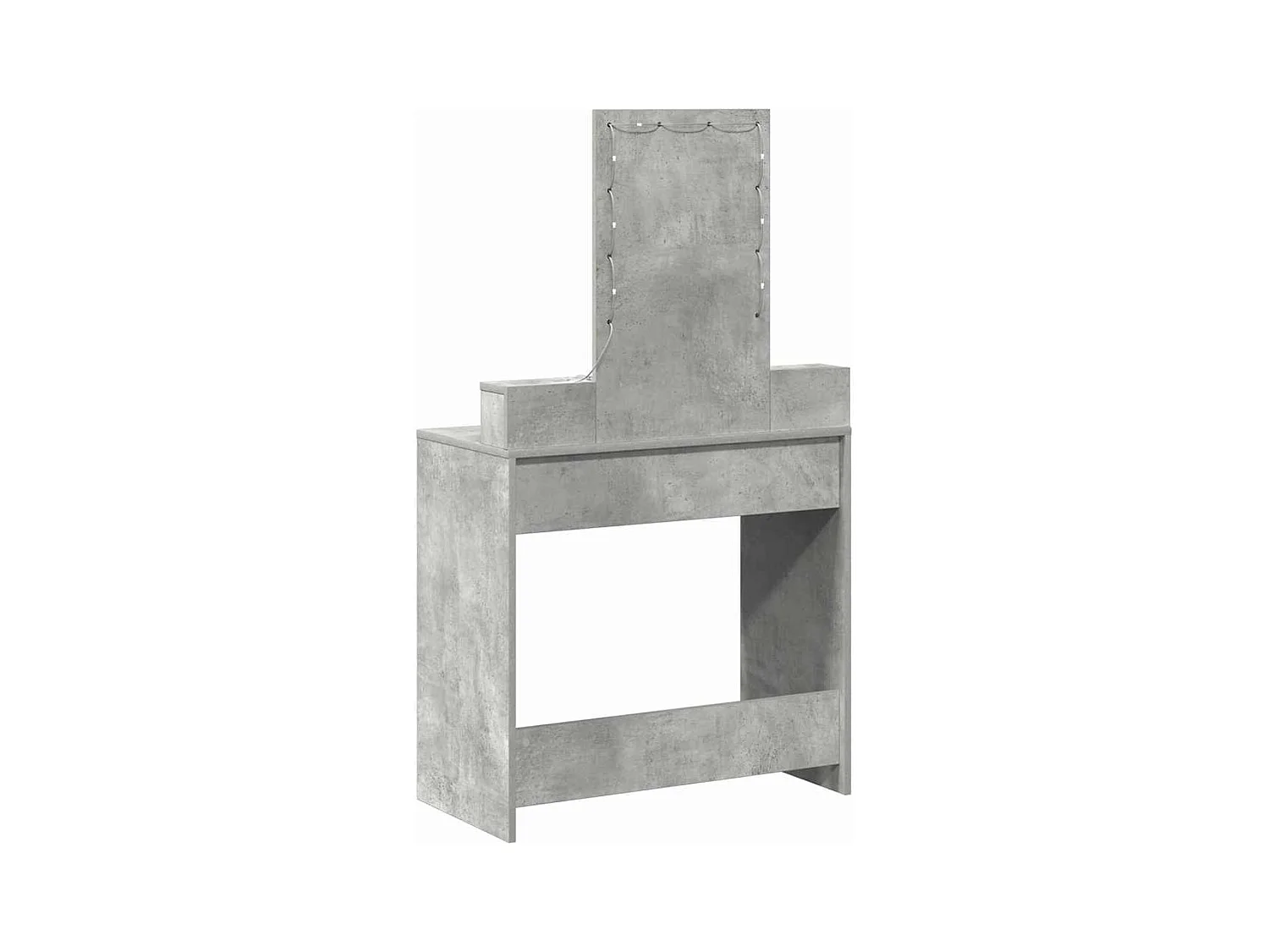 Grijze kaptafel 79 x 41 x 140 cm bewerkt hout