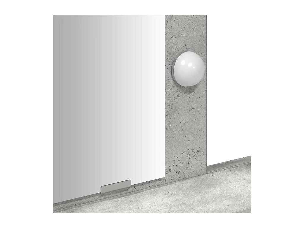 Grijze kaptafel 79 x 41 x 140 cm bewerkt hout